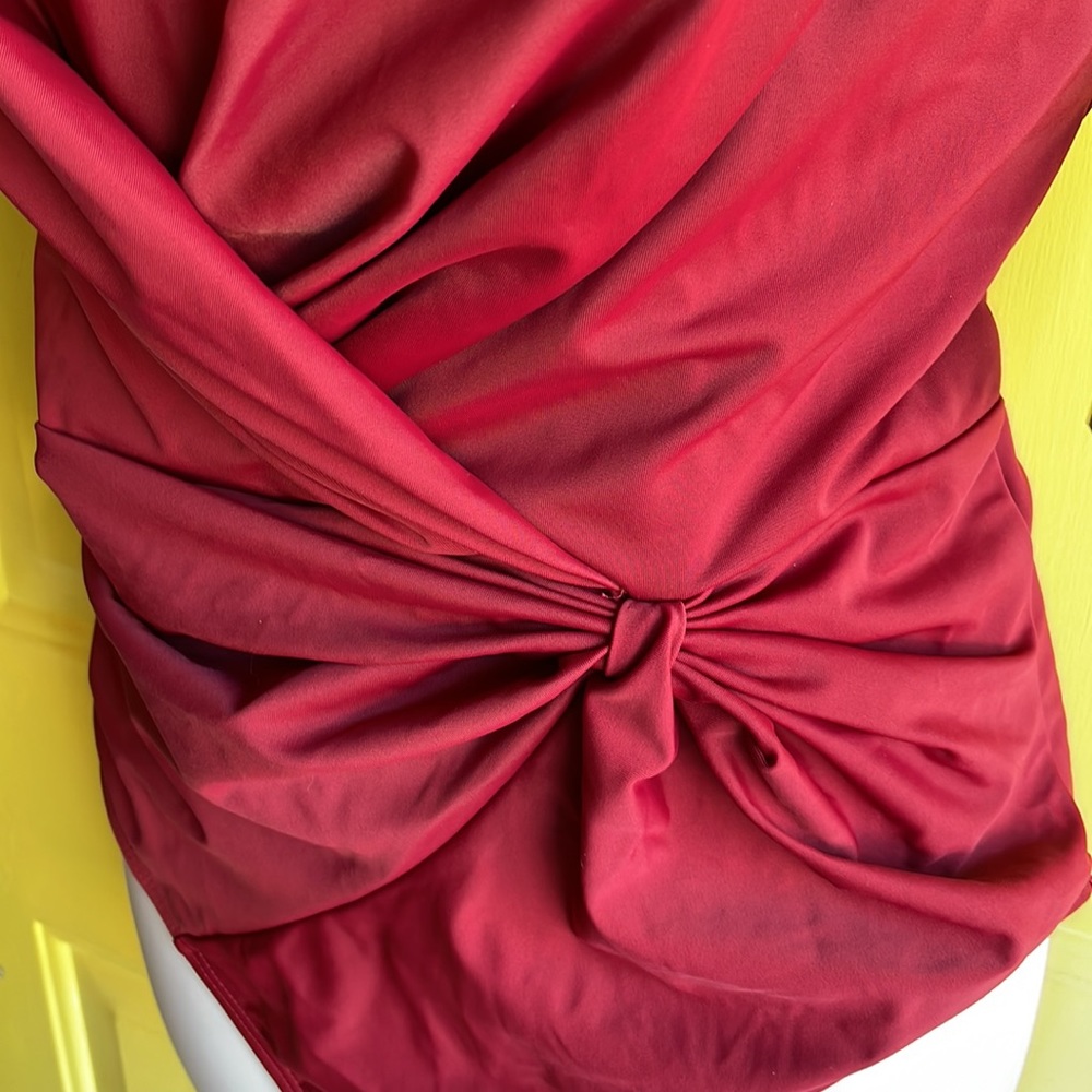 Catherine Malandrino one piece swimsuit in crimson - XL NWT - Picture 3 of 11